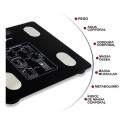 Balança Bioimpedância Digital Corporal Aplicativo Bluetooth Cor Preto