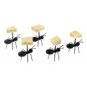 Kit 24 Formiga Decorativas Enfeite Decoração Espeto Petisco