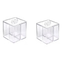 Kit 2 Porta Algodão Cotonete Organizador Acrílico 