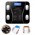 Balança Bioimpedância Digital Corporal Aplicativo Bluetooth Cor Preto