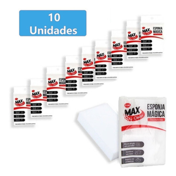Clink Max Clean Esponja Mágica Kit 10 Unidades