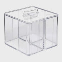 Kit 2 Porta Algodão Cotonete Organizador Acrílico 