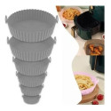 Kit 6 Cestinhas Formato Fritadeira Silicone Assadeira Cesto