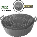 Kit 6 Forma Silicone Pra Fritadeira Air Fry Micro-ondas