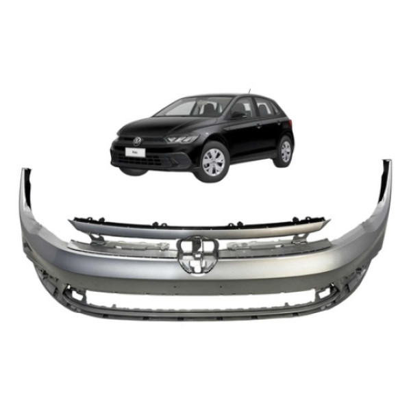 Parachoque Dianteiro Volkswagen Polo 2023 A 2025 Original Prateado