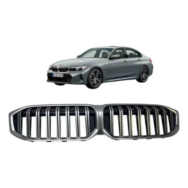 Grade Superior Parachoque Bmw 320i 330e Msport 2023 A 2025 Preto Brilhante