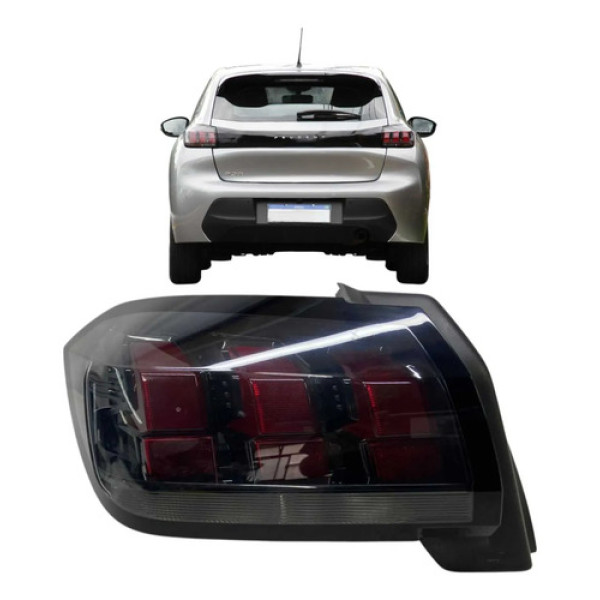 Lanterna Traseira Esquerda Peugeot 208 2022 A 2024 Original Esquerdo/motorista Vermelha
