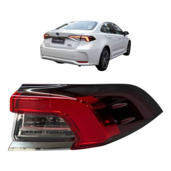 Lanterna Direita Toyota Corolla C/led 2020 A 2024 Original Direito/passageiro Vermelho