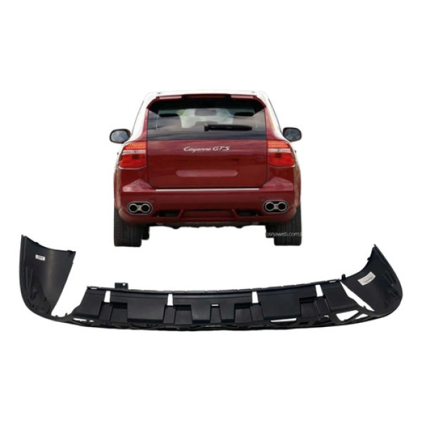 Spoiler Parachoque Traseiro Porsche Cayenne 2010 A 2015 Preto