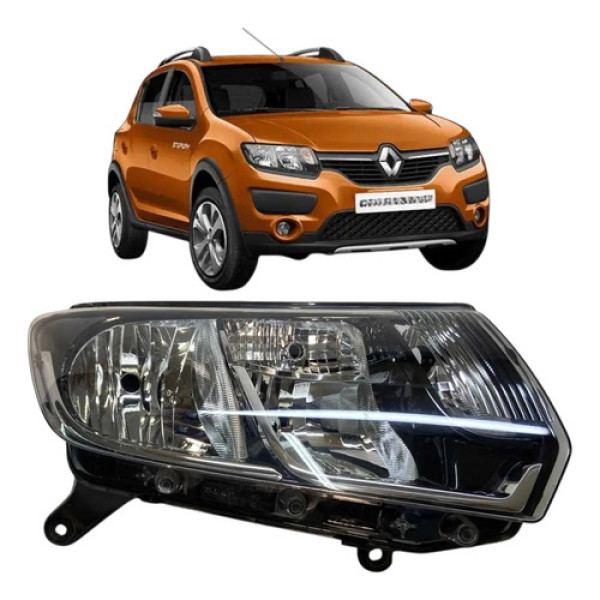 Farol Direito Renault Sandero Logan 2015 A 2020 Original Direito/passageiro