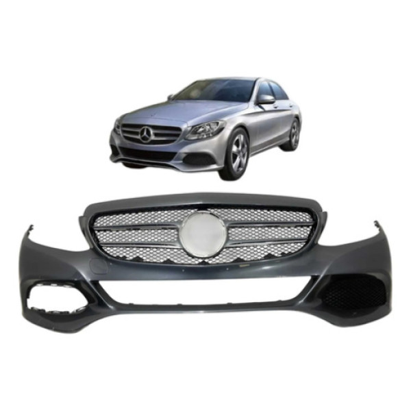 Parachoque Dianteiro Mercedes-benz C180 2015 A 2017 Cinza