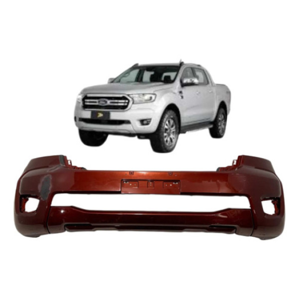 Parachoque Dianteiro Ford Ranger 2020 A 2023 Vermelho