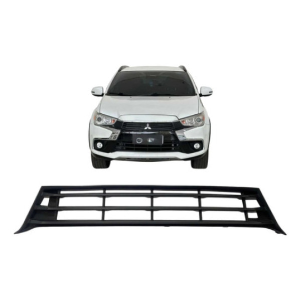 Grade Parachoque Mitsubishi Asx 2017 A 2020 Original Preto Fosco
