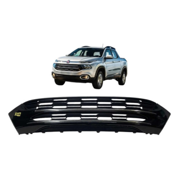 Grade Dianteira Fiat Toro 2016 A 2019 Original Preto Brilhante
