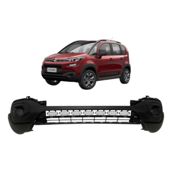Spoiler Parachoque Dianteiro Citroen Aircross 2015 A 2021 Preto