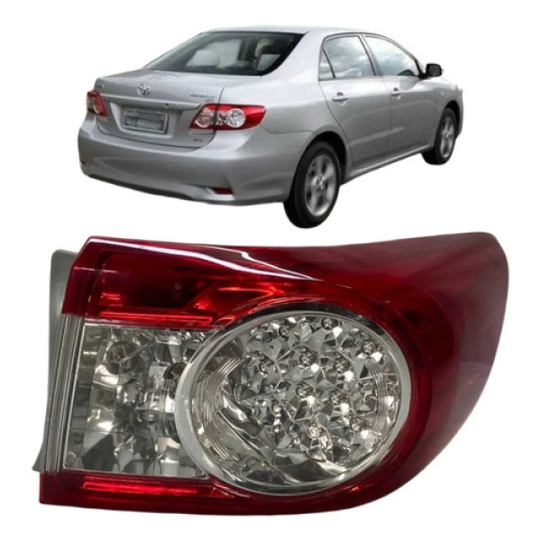 Lanterna Direita Toyota Corolla Led 2010 A 2014 Original Direito/passageiro Vermelho