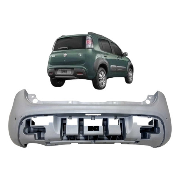Parachoque Traseiro Fiat Uno 2016 A 2021