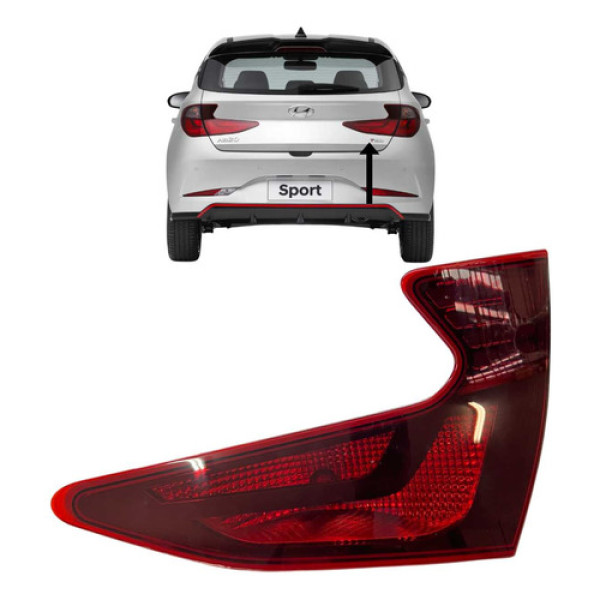 Lanterna Tampa Traseira Direita Hyundai Hb20 Hatch 2020 A 22 Direito/passageiro Vermelho