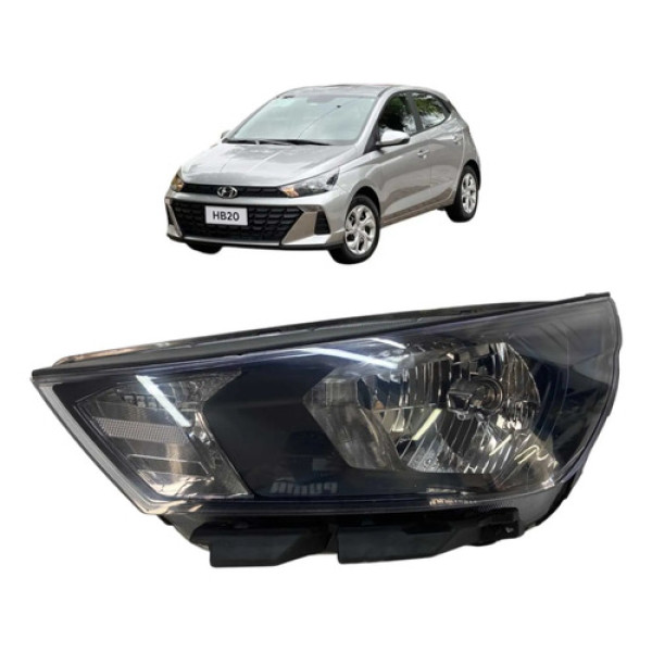 Farol Esquerdo Hyundai Hb20 Sem Led 2023 A 2025 Original Esquerdo/motorista