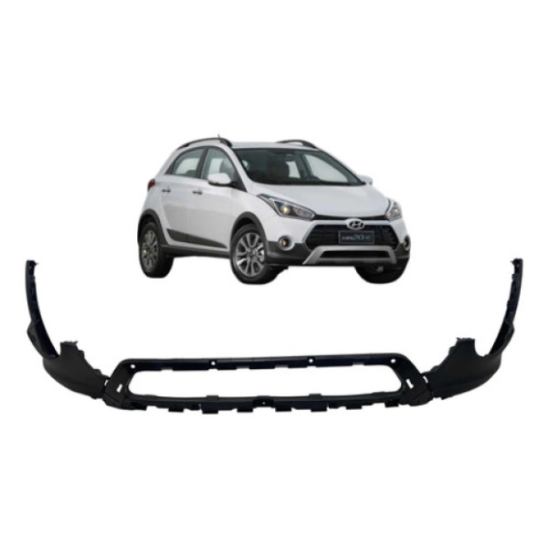 Spoiler Parachoque Dianteiro Hyundai Hb20x 2016 A 2019 Preto