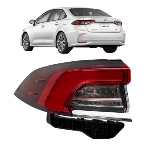 Lanterna Esquerda Toyota Corolla Led 2020 A 2024 Original Esquerdo/motorista Vermelho
