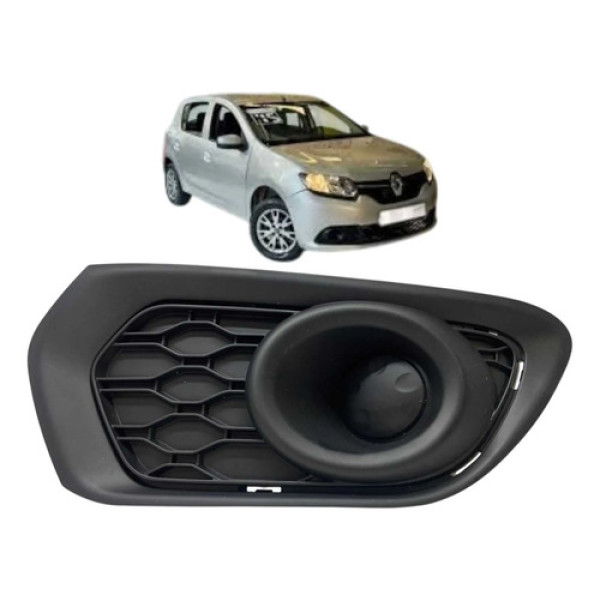 Moldura Milha Direito Renault Sandero 2015 A 2019 Preto Direito