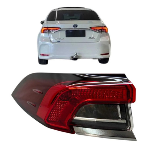 Laterna Esquerda Toyota Corolla S/led 2020 A 2024 Original Esquerdo/motorista Vermelho