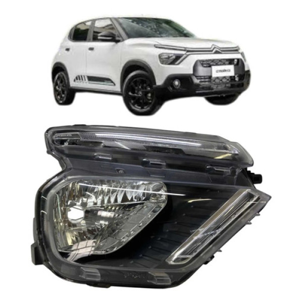 Farol Direito Citroen C3 Led 2022 A 2025 Original Direito/passageiro
