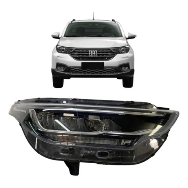 Farol Direito Fiat Strada Led 2021 A 2025 Original Direito/passageiro
