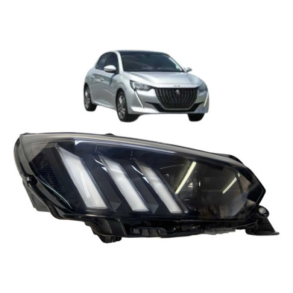 Farol Direito Peugeot 208 Full Led 2021 A 2024 Direito/passageiro
