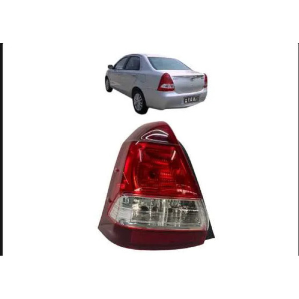 Lanterna Traseira Esq Toyota Etios Sedan Fume 2016 A 2022 Esquerdo/motorista Vermelho