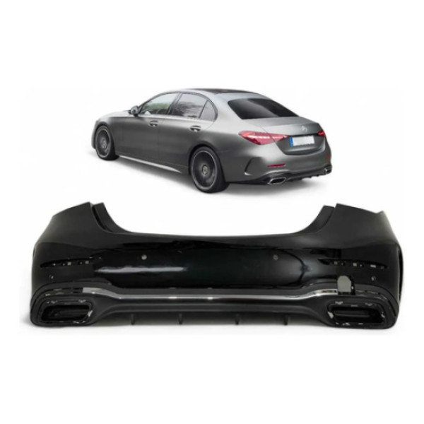 Parachoque Traseiro Mercedes C200 C300 Amg 2021 A 2023 Origi