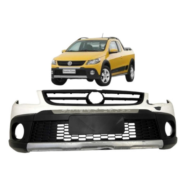 Parachoque Dianteiro Volkswagen Saveiro Cross 2008 A 2013 Branco