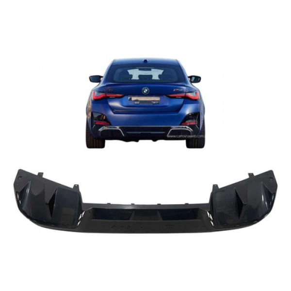 Spoiler Parachoque Traseiro Bmw I4 M50 G26 2022 A 2024 Preto