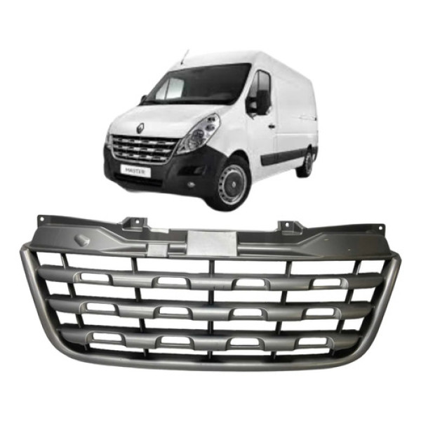 Grade Dianteira Renault Master 2014 A 2022 Original Prateado Brilhante