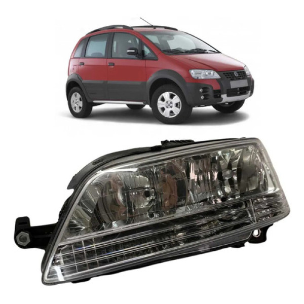 Farol Fiat Idea Esquerdo 2006  2007 2008 2009 2010 Original Esquerdo/motorista