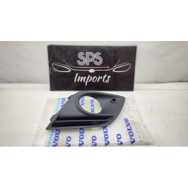 Moldura Milha Esquerda Volvo Xc60 C/ Sensor 2008/11 Original Preto Esquerdo
