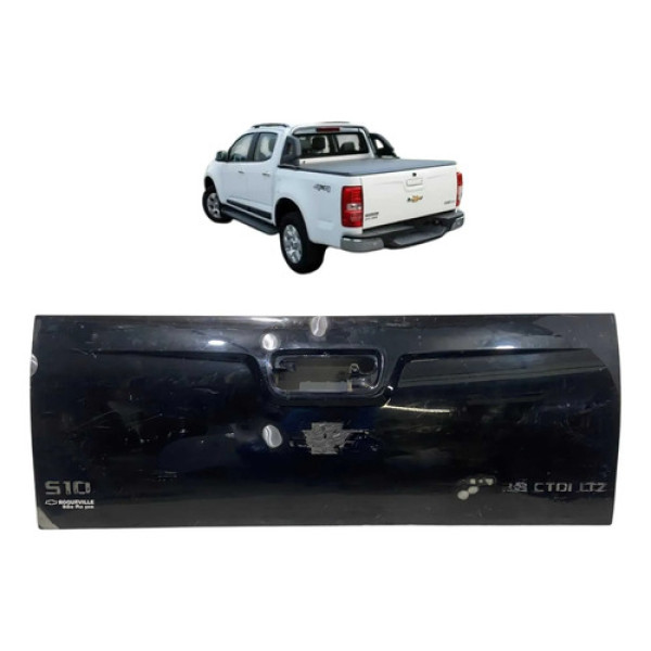 Tampa Traseira Caçamba Chevrolet S10 2015 A 2022 Preto