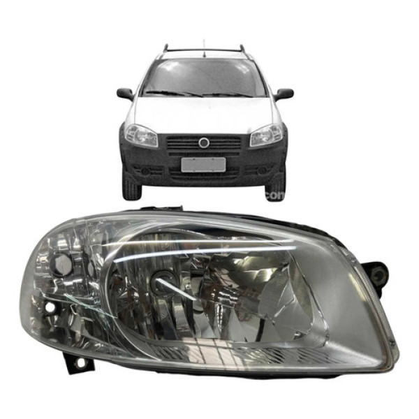 Farol Direito Fiat Strada Palio Siena 2008 A 2019 Original Direito/passageiro