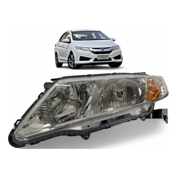 Farol Honda City Manual Esquerdo 2014 2015 2016 2017 Origina Esquerdo/motorista
