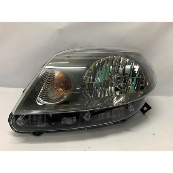 Farol Renault Sandero Mascara Cinza Esquerdo 2007 A 2014 Ori Esquerdo/motorista