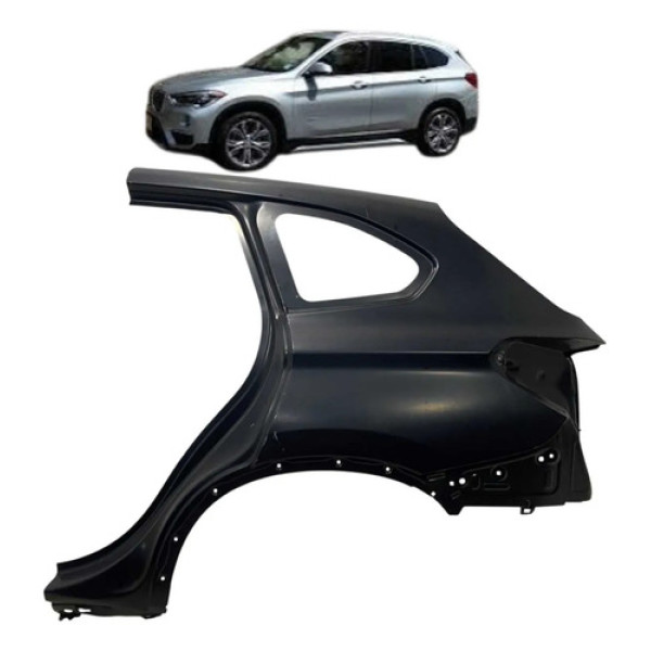 Retalho Lateral Traseiro Esquerdo Bmw X1 F48 2016 A 2020 Preto