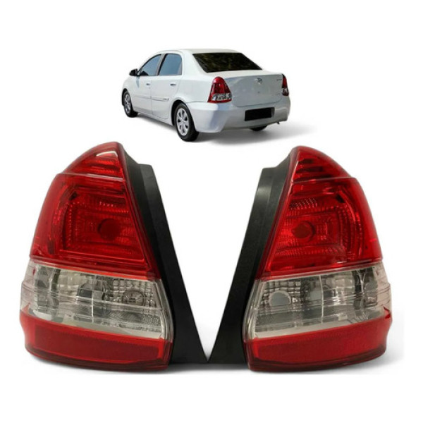 Lanterna Traseira Toyota Etios Sedan Direita 2013 A 2022 Ori Direito/passageiro Vermelho
