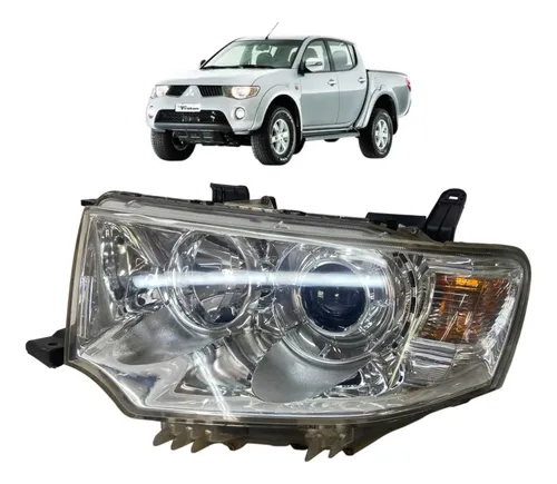 Farol Esquerdo Mitsubishi Triton L200 Pajero 2009 A 2015 Esquerdo/motorista