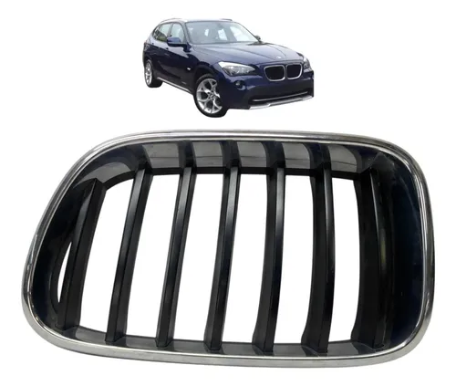 Grade Direita Parachoque Dianteira Bmw X1 2010 A 2015 Preto Brilhante