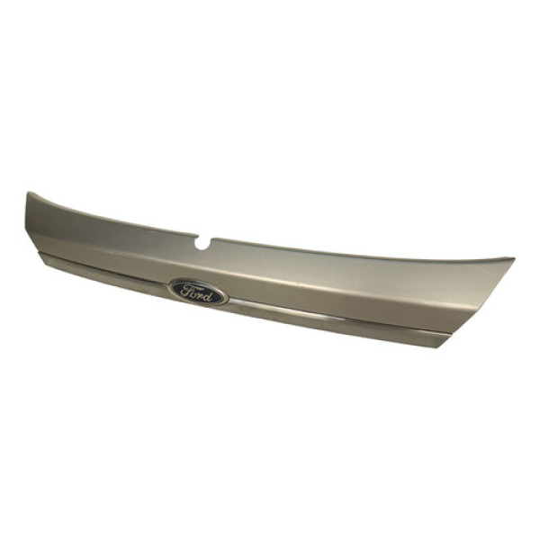 Aplique Tampa Traseira Ford Fiesta 2013 2016 Prata