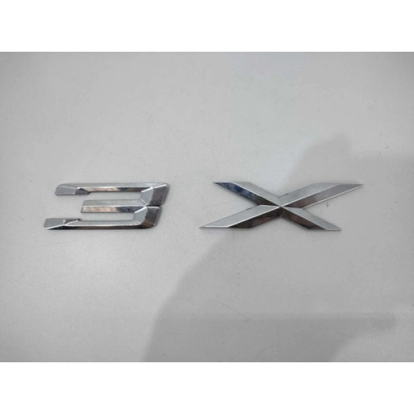 Emblema Bmw X3 2015 Prateado