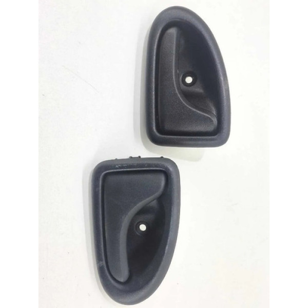Par Maçaneta Porta Megane 1998 1.6 Dianteira Preto Dianteira
