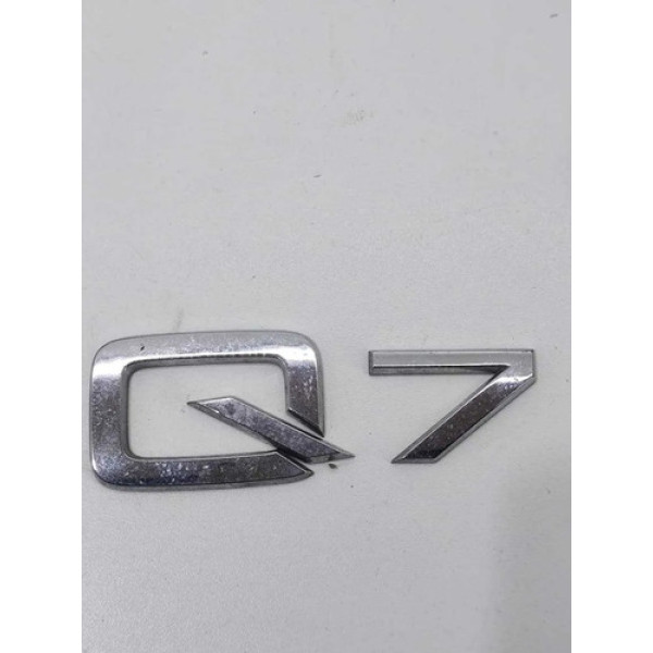 Emblema Letreiro Audi Q7 2008 Tampa Traseira Porta Malas Prata