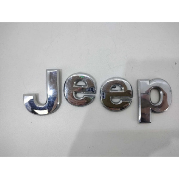 Emblema Jeep Cherokee 2014 Prateado